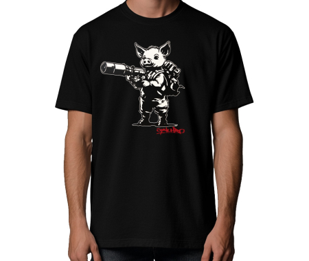 Koszulka Świnka paparazzi ,100% bawełna luźna koszulka, t-shirt